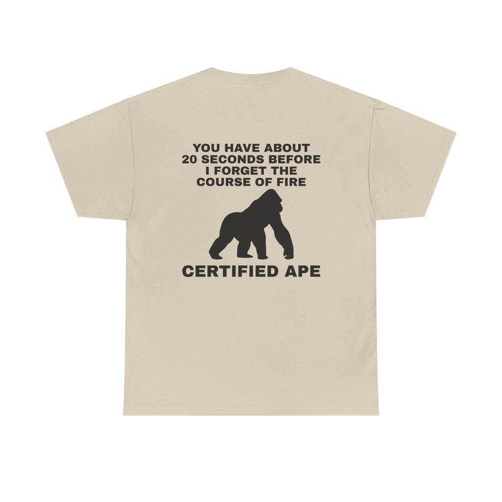 CERTIFIED APE T-Shirt Stealth logo